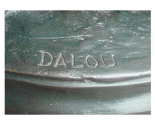Naar Dalou (1838 - 1902) - Naakte vrouw lezend in Leunstoel (brons)