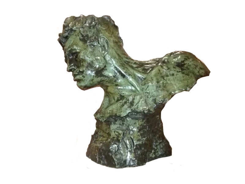 Victor Demanet - Bronzen hoofd - NL-Antiques