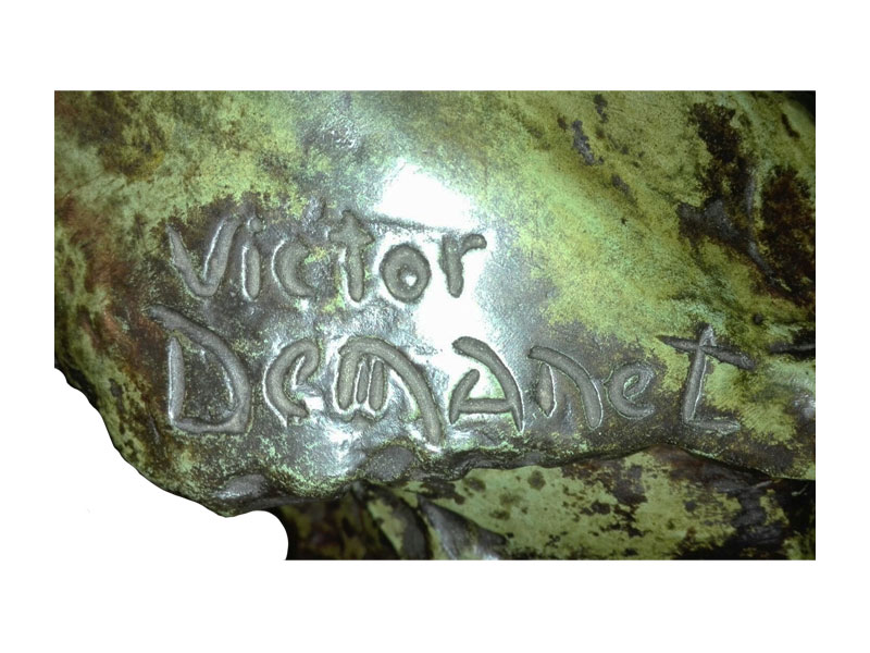 Victor Demanet - Bronzen hoofd - NL-Antiques