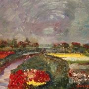 Toon Koster (gesigneerd) - Bollenveld - NL Antiques