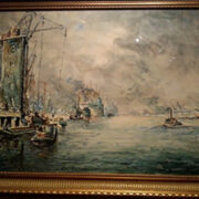 Exclusief groot havengezicht van Rotterdam