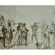 Parade van soldaten naar het front