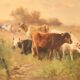 Zomerlandschap met grazende koeien | Hendrik (Herry) Schouten | 1864 - 1927 | s0128_1