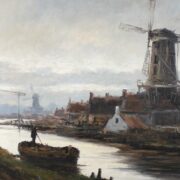 Vaart bij Leiden | Willem Hendrik van Norden | 1883-1978 | NL Antiques | De Baanhoeve