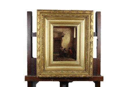 Pijprokende boeren in de herberg | Claus Meyer | 1856-1919 Pijprokende boeren in de herberg | Claus Meyer | 1856-1919 | De Baanhoeve | NL Antiques