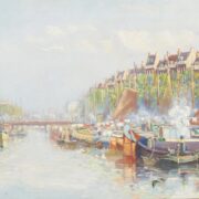 Leuvehaven Rotterdam begin 20e eeuw | Victor Gilsoul | 1867-1939 | NL Antiques | De Baanhoeve